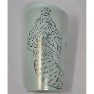 NEW STARBUCKS Siren Mermaid Ceramic Tumbler 2020 Mint Green Iridescent READ